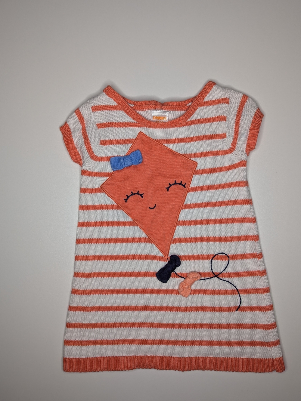 Gymboree Orange and White Striped Kite Knit Dress